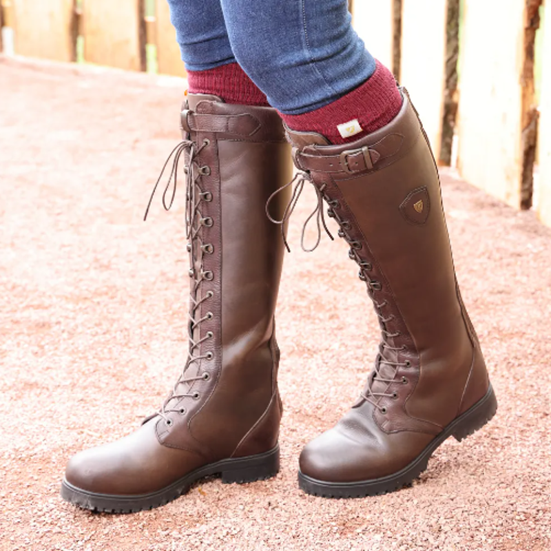 Moretta Teramo Lace Boot in Dark Brown-6